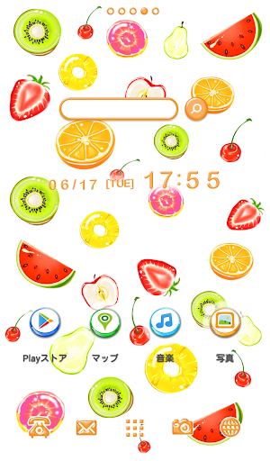 可愛換裝桌布★Fruits box*