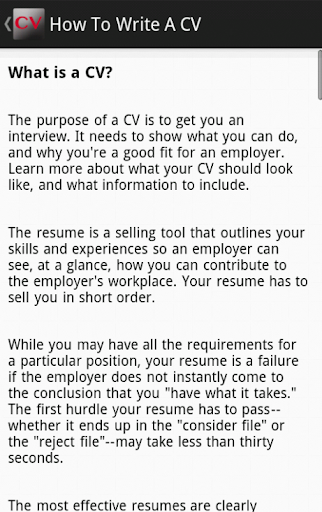【免費商業App】How To Write A CV-APP點子