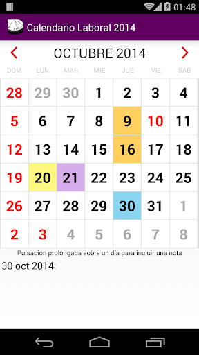 Calendario 2015 Ecuador AdFree