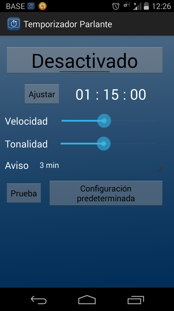 Android application Talking Timer PRO screenshort