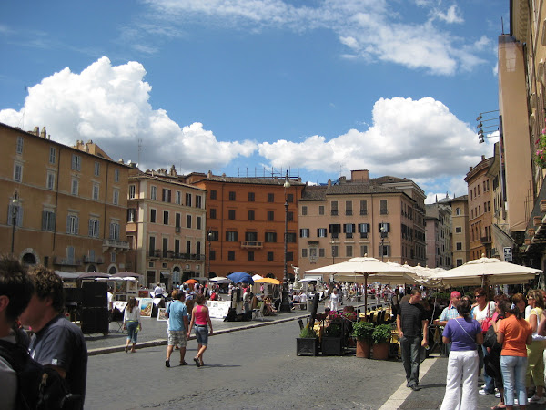 A bright day at the Piazza Navona.