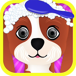 Cute Dog Caring 4 logo