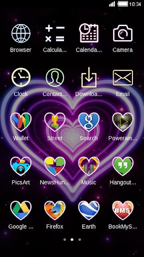 【免費個人化App】NEON HEART C LAUNCHER THEME-APP點子