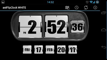 3D Animated Flip Clock WHITE APK Screenshot #1