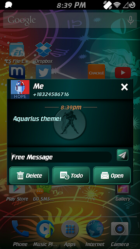 Aquarius Theme for GO SMS