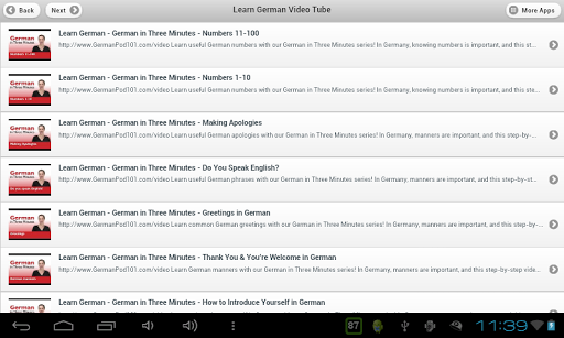 【免費媒體與影片App】Learn German Video Tube-APP點子