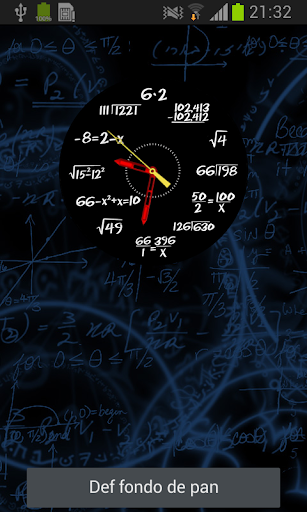 Mathematics Clock Wallpaper