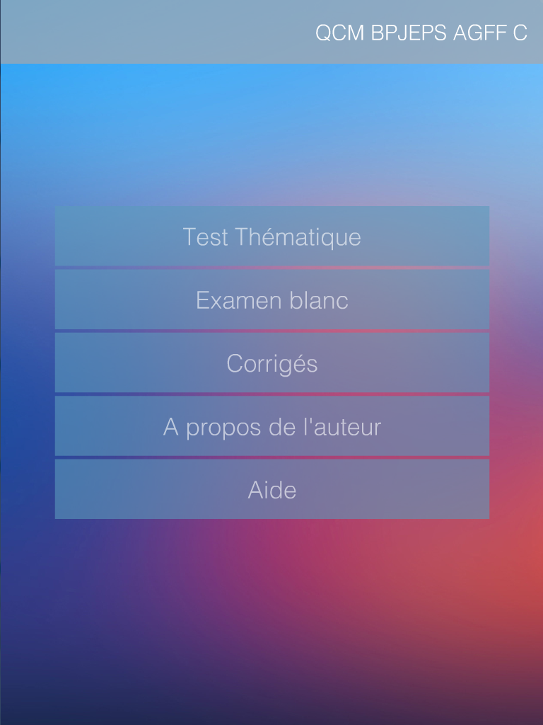 QCM révision BPJEPS AGFF-C Screen 2