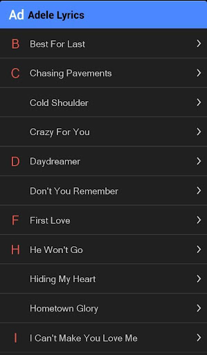 【免費音樂App】Adele Songs Lyrics-APP點子
