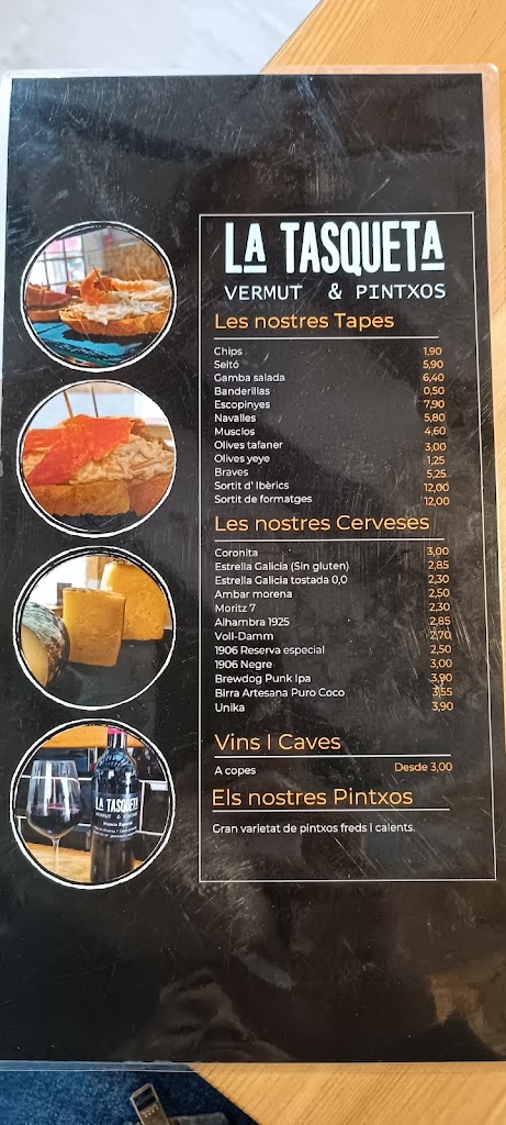 La tasqueta vermut y pinchos — Carta