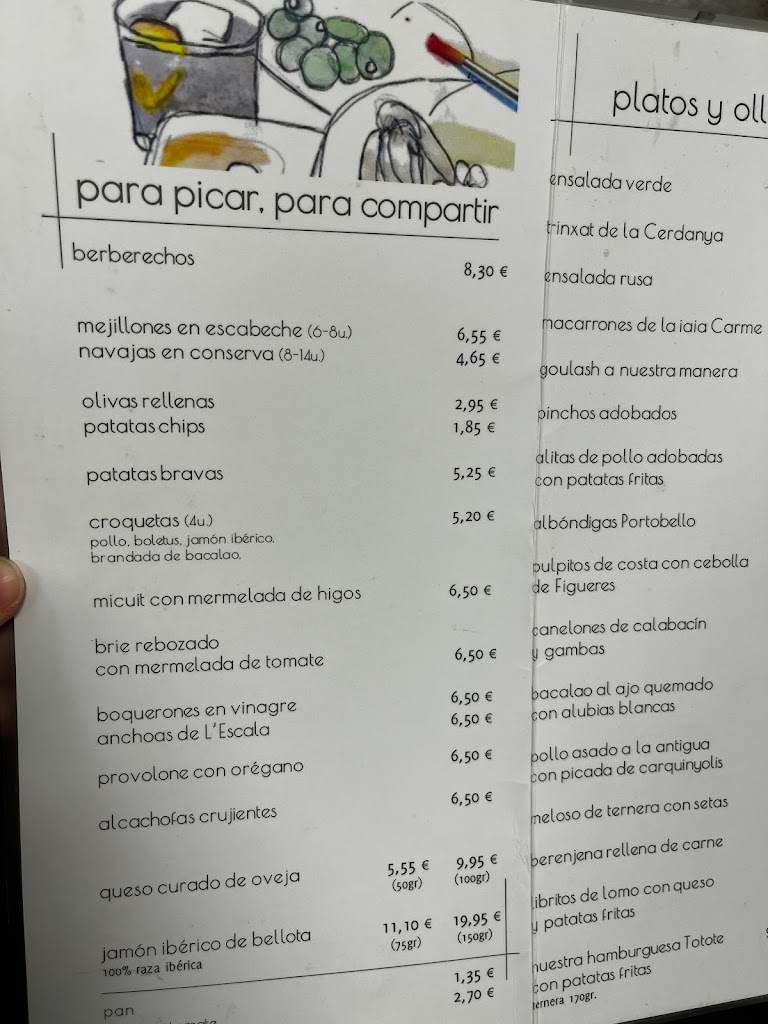 Cafe Totote — Carta