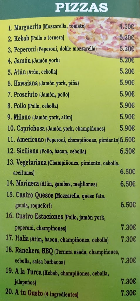 Doner Kebab a la Turca — Carta