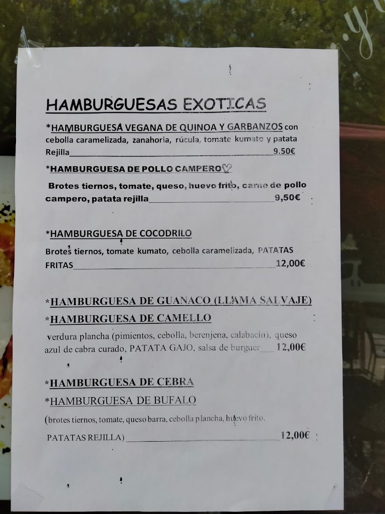 Bar restaurante Nou Celler — Carta