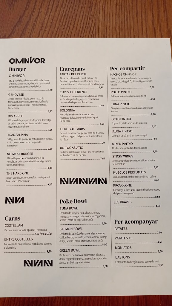 Omnivor - Vermouth / Restaurant / Cocktails — Carta