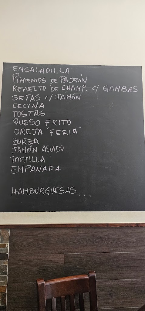 Taperia Orballo — Carta