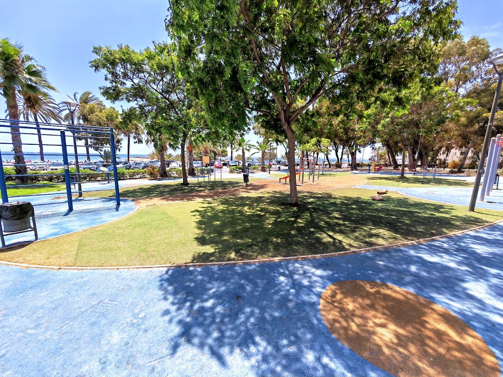 Parque con gimnasio al aire libre (calistenia)