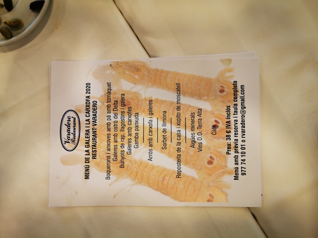 Restaurant Varadero — Carta