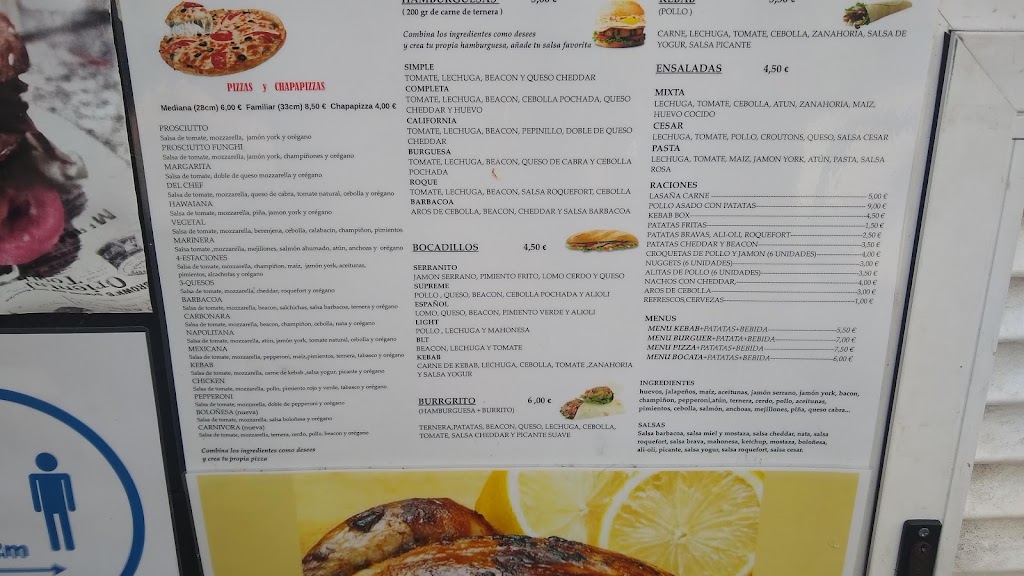 Bar El Rubio — Carta