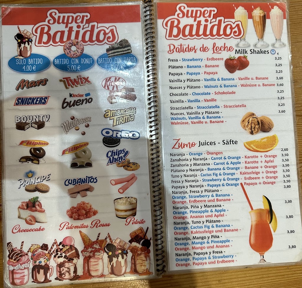 Cafeteria Pasteleria San Francisco 2 — Carta