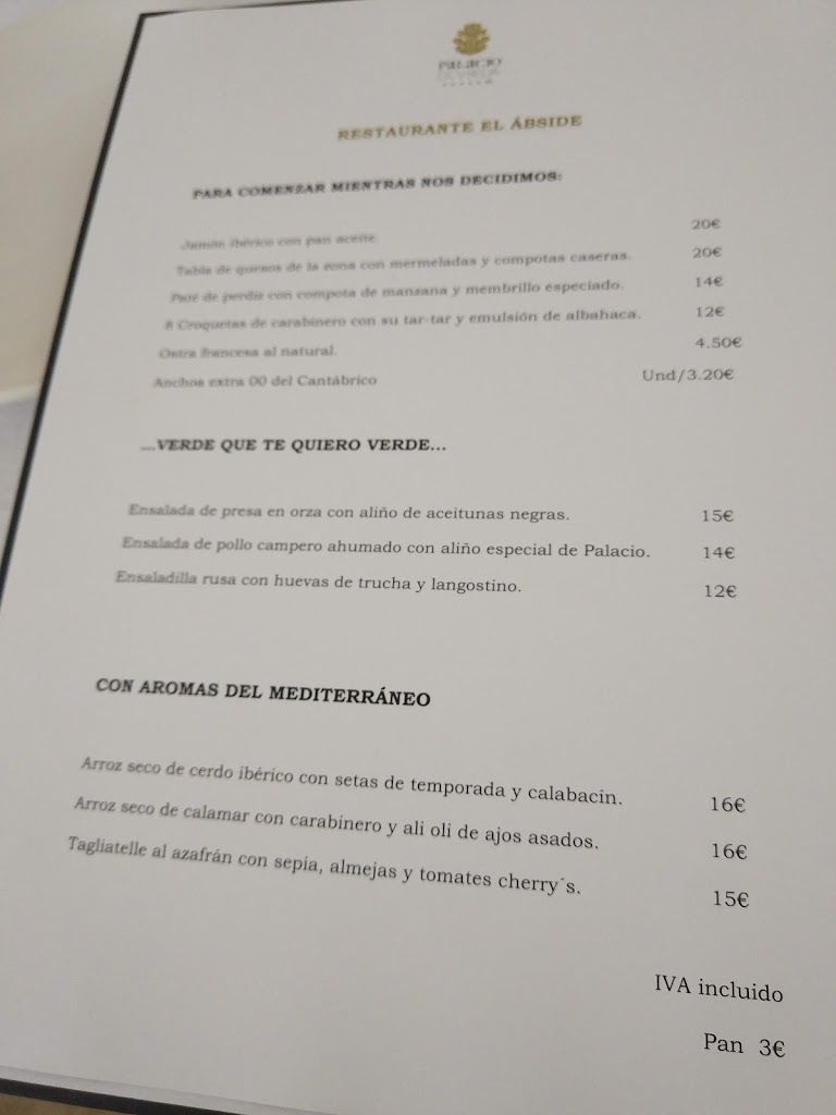 El Abside — Carta