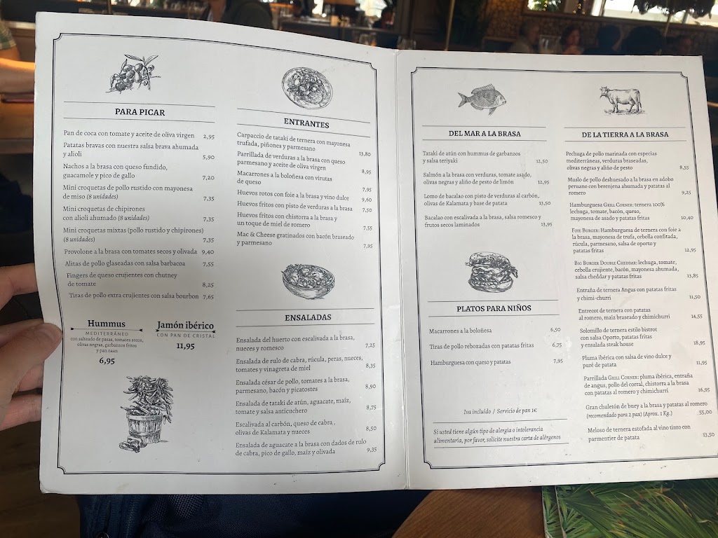 Grill Corner Sarria — Carta