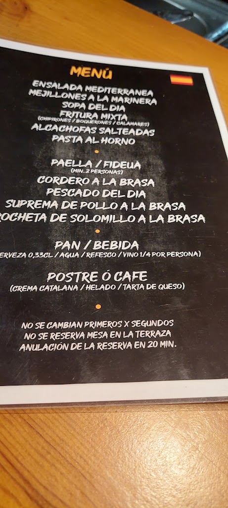 Restaurant Sancho Panza — Carta