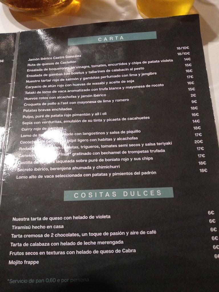 El Mercado Gin & Bar — Carta