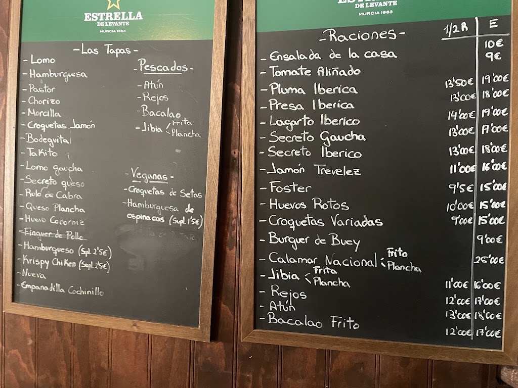 Bodega Del Tapeo — Carta