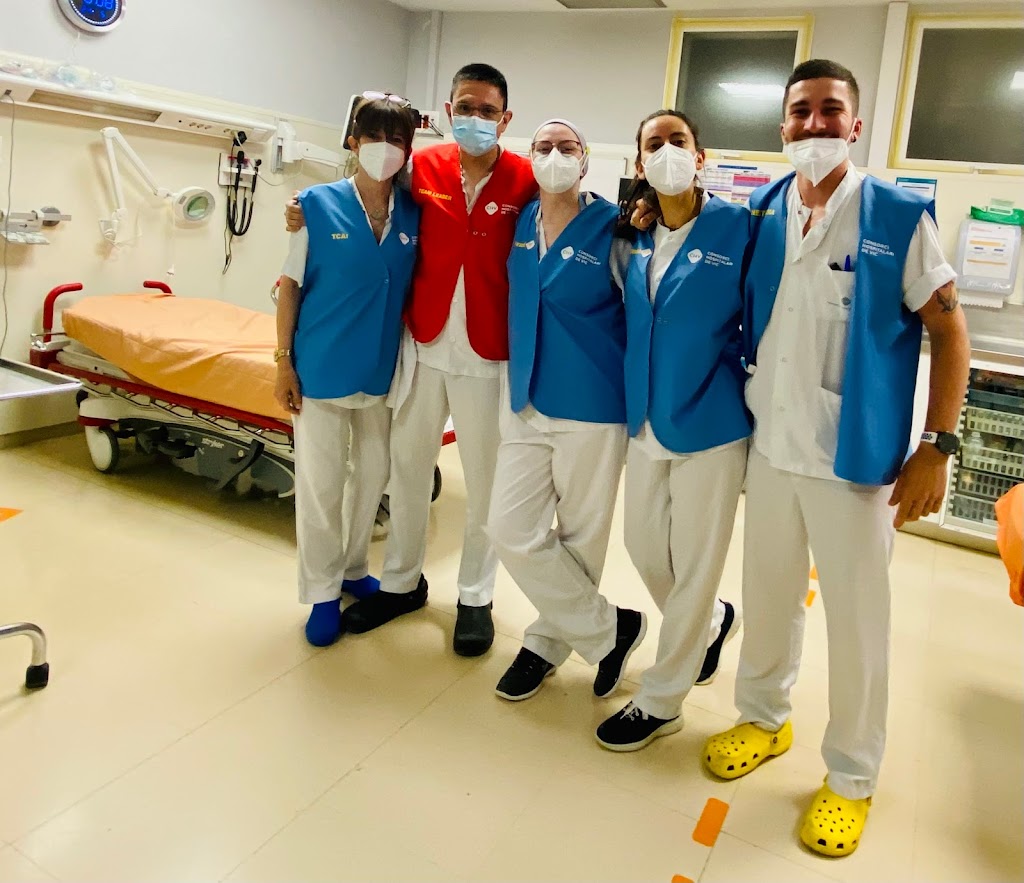 Aparcamiento del personal del hospital