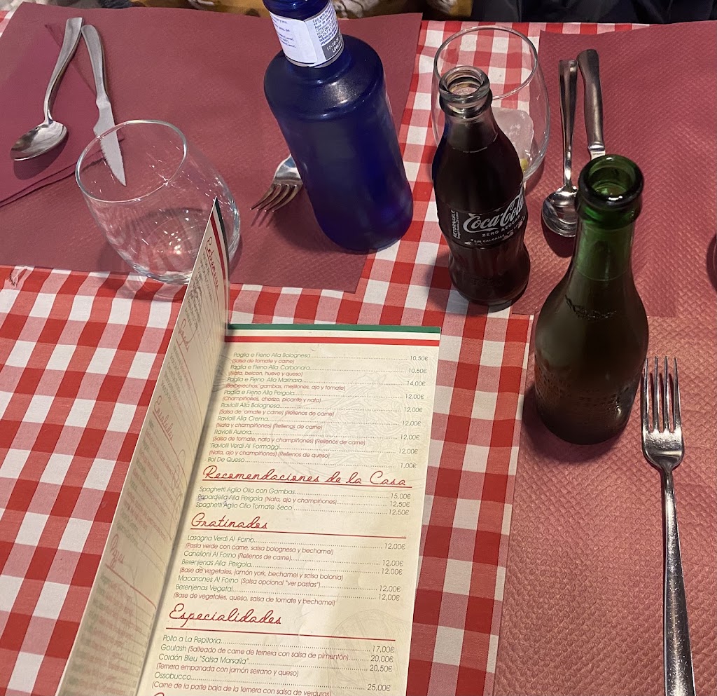 Restaurante Pizzeria La Pergola — Carta