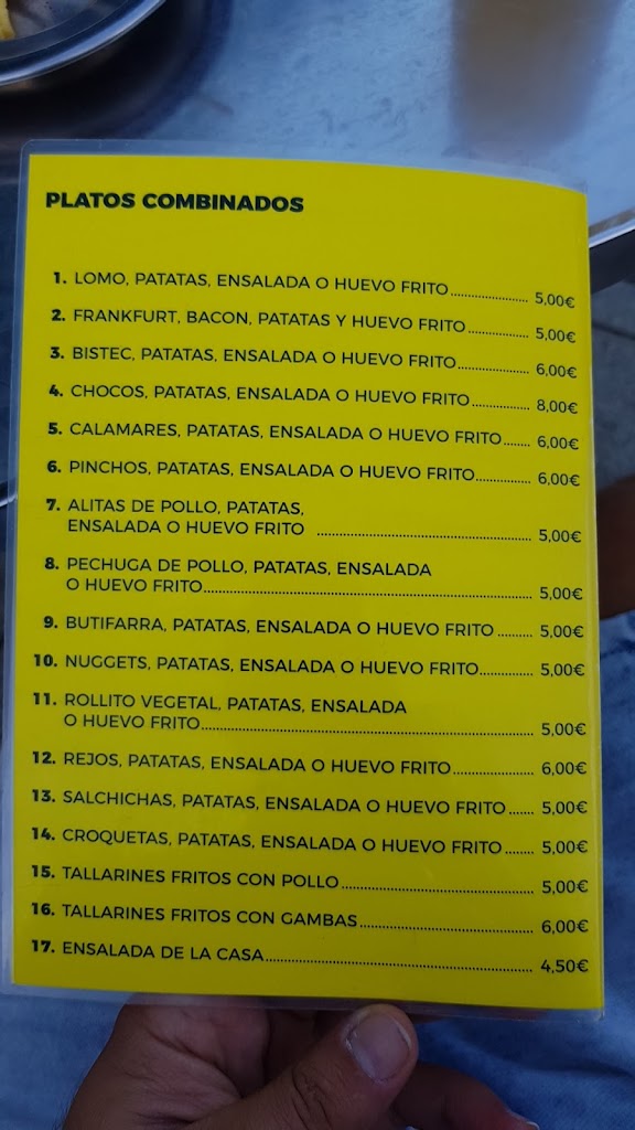 Bar Restaurant Ebano — Carta