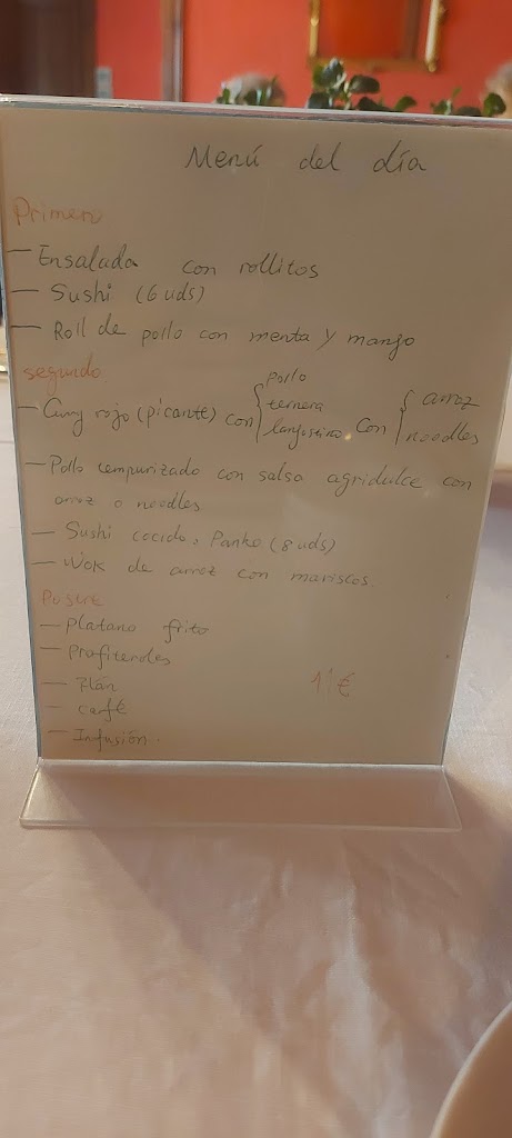 Restaurante Azuma Marratxi — Carta