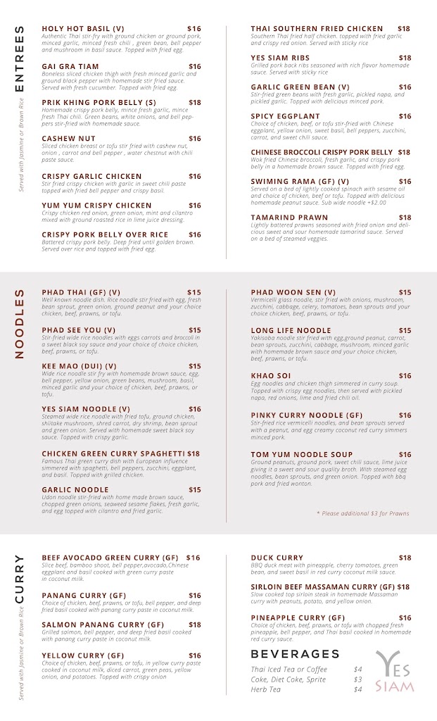 Yes Siam Thai Cafe and Bar