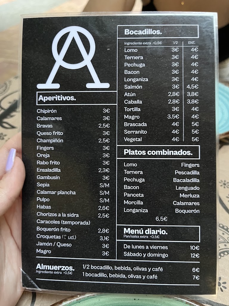 El Albero — Carta