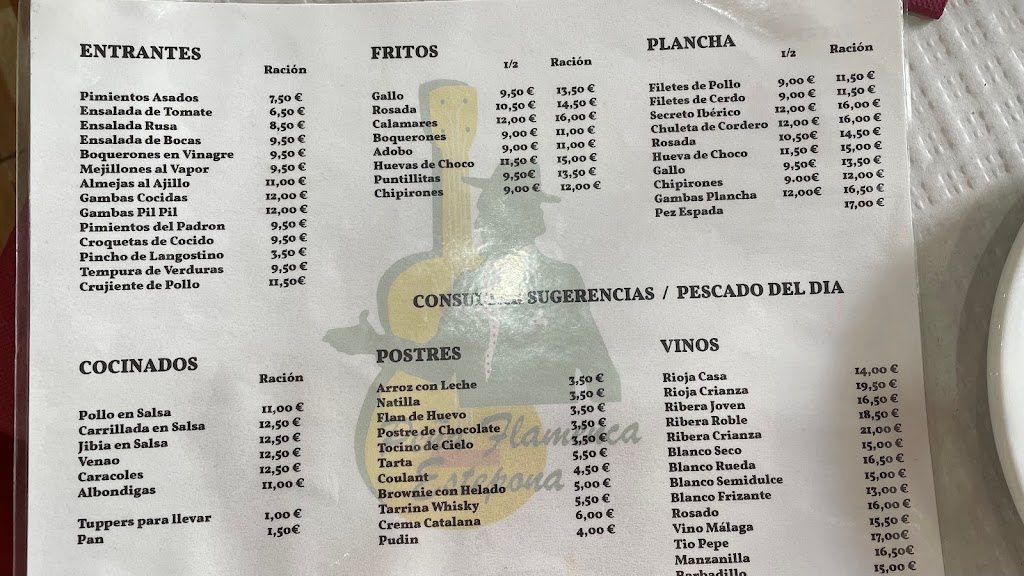 Pena Flamenca de Estepona — Carta
