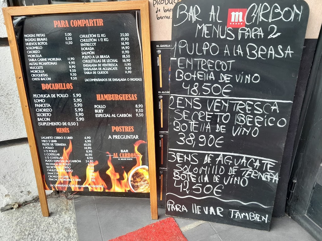 Bar Al carbon el mejor sabor — Carta