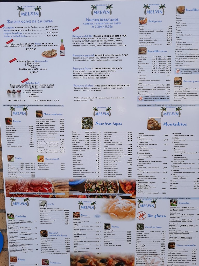 Restaurant Melvin — Carta