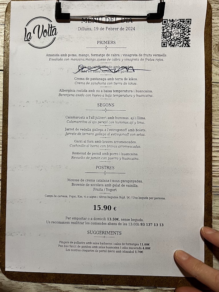 La Volta Esparreguera — Carta