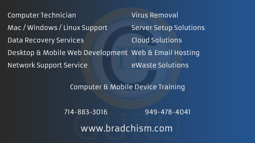 Brad Chism Managed It Services Computer Repair