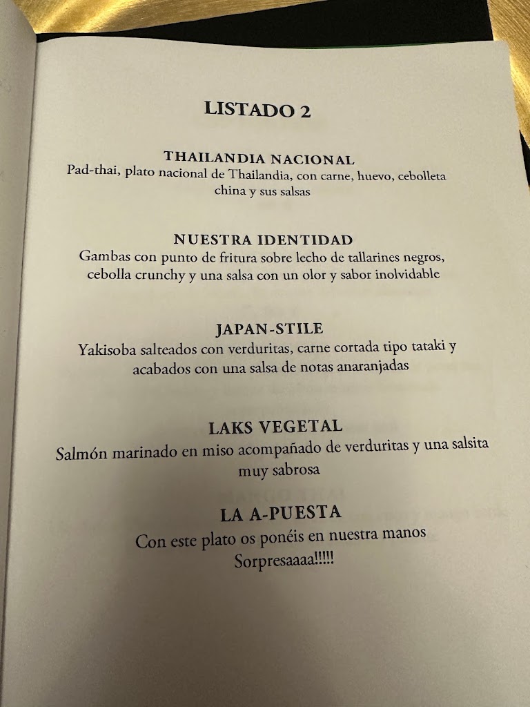 Le Bistrot Gastronomico — Carta
