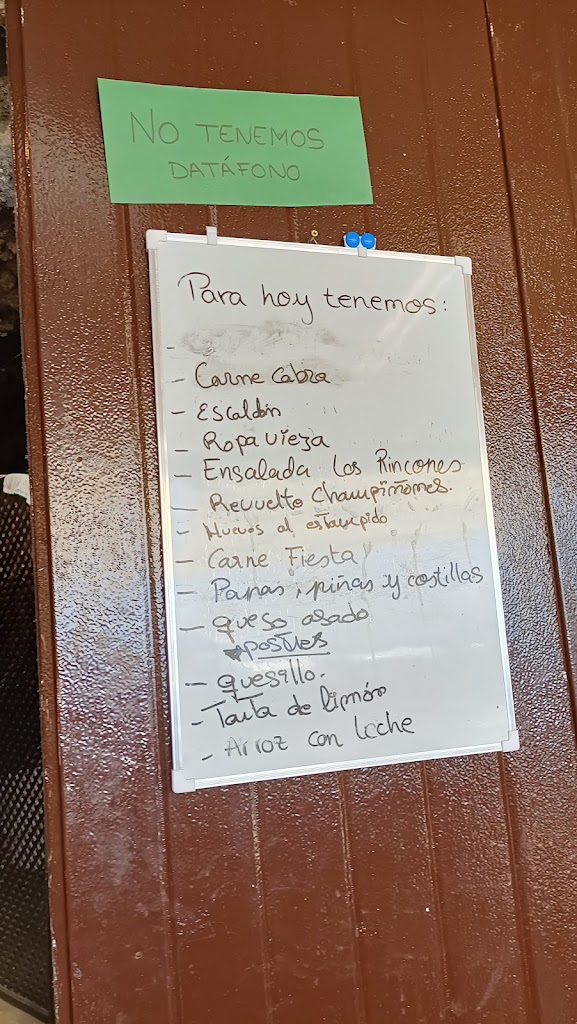 Guachinche Los Rincones — Carta