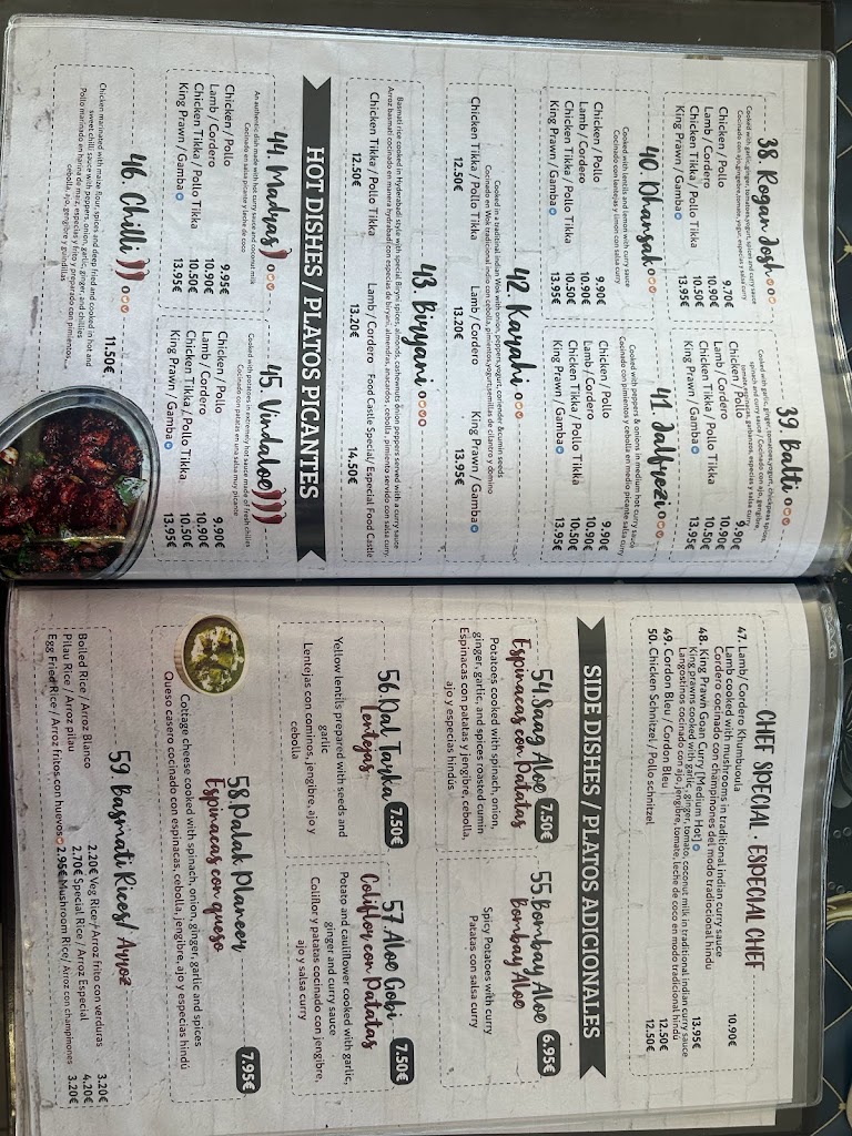 Food Castle Restaurant -Best Indian Mexican Restaurant — Carta