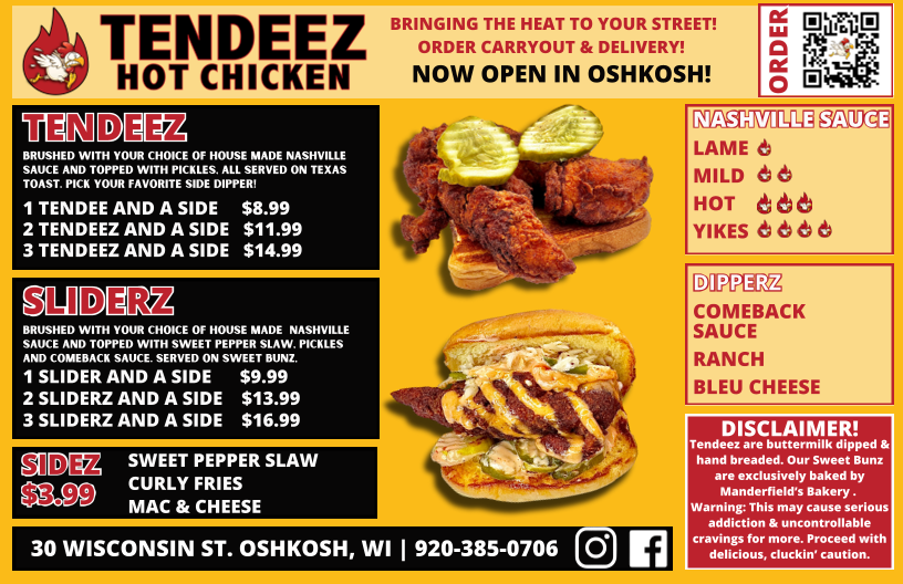  Tendeez Hot Chicken, Oshkosh