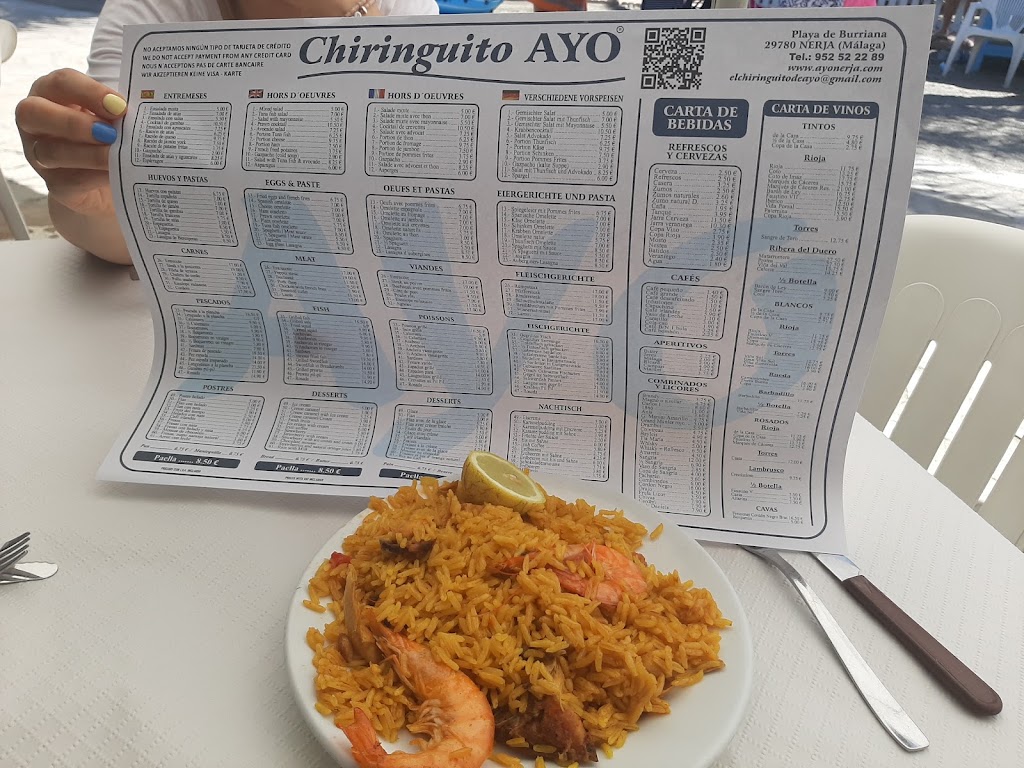 Restaurante Ayo — Carta