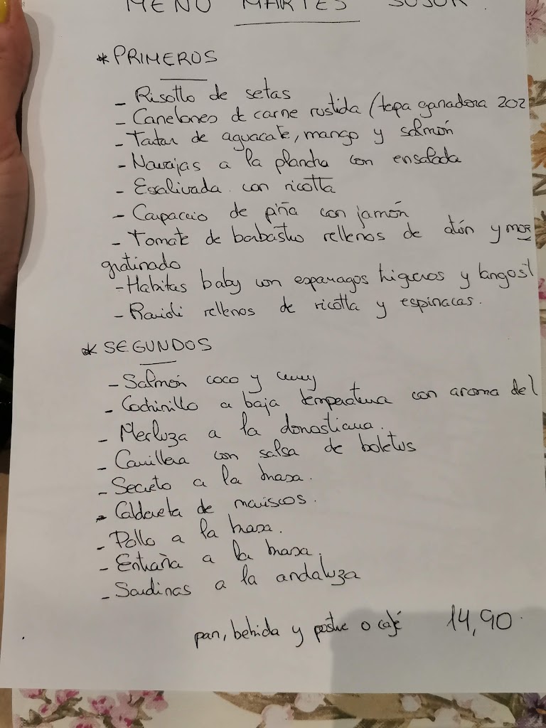 Sujor Cuina Creativa — Carta