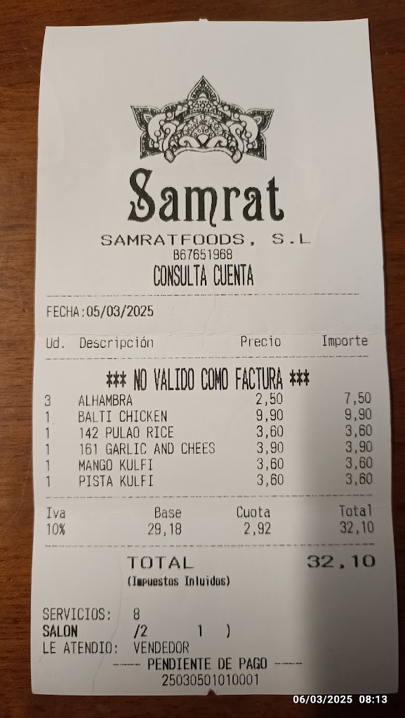 "Samrat" Restaurante Hindu — Mas recientes