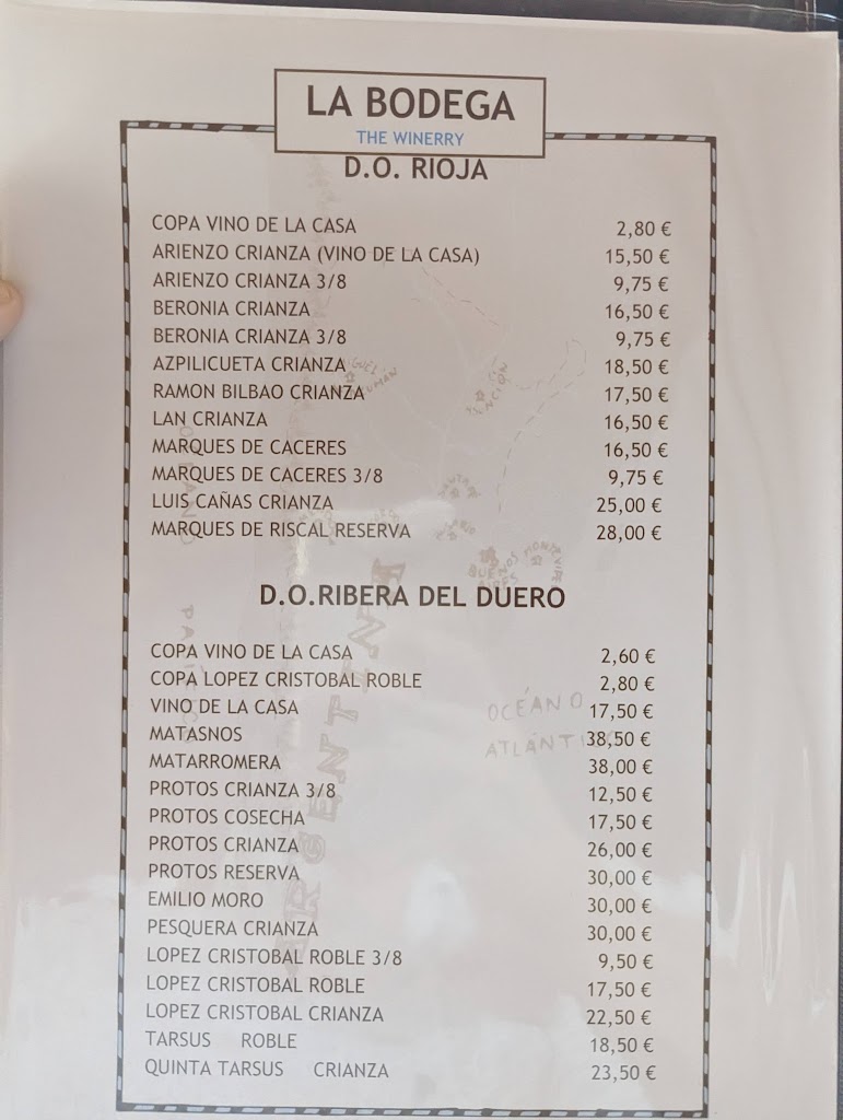 Parrilla La Pampa — Carta