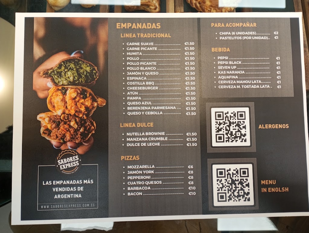 Sabores Express Vicalvaro — Carta