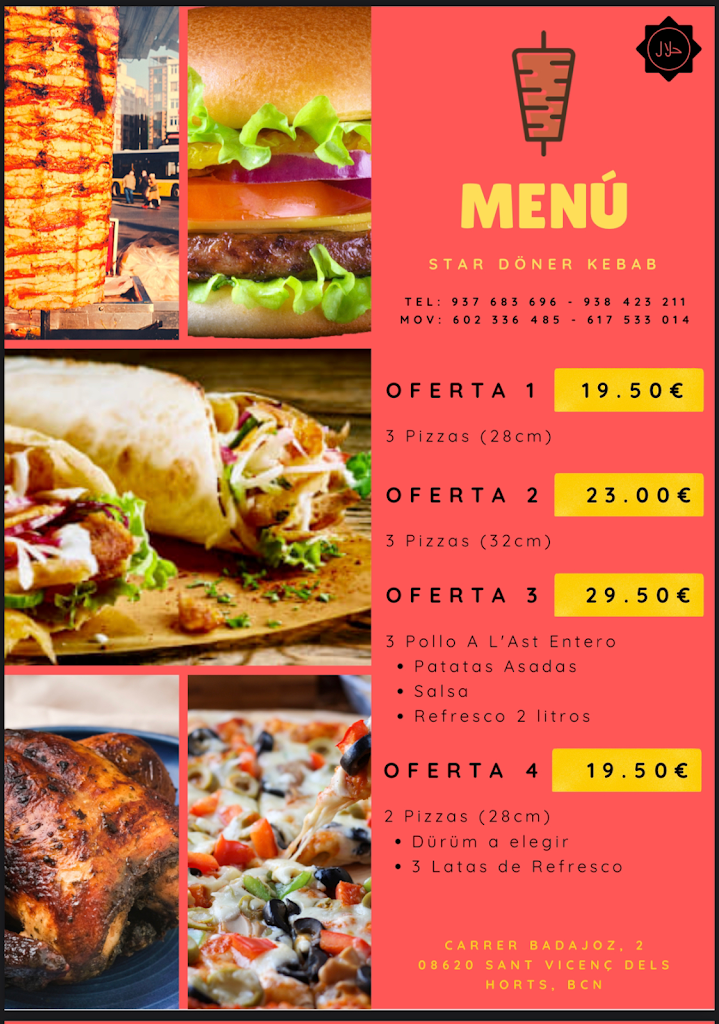 Star doner bar kebab — Carta