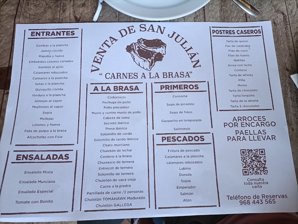Venta San Julian — Carta